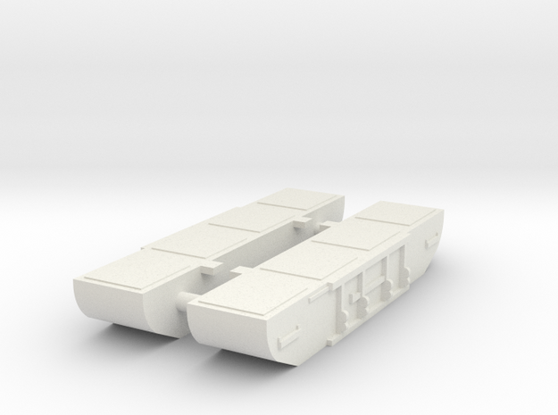 Covenanter pontoons 1:87 in White Natural Versatile Plastic