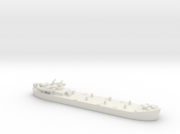   Landing ship tank  lst mk 2 1/1200   in White Natural Versatile Plastic