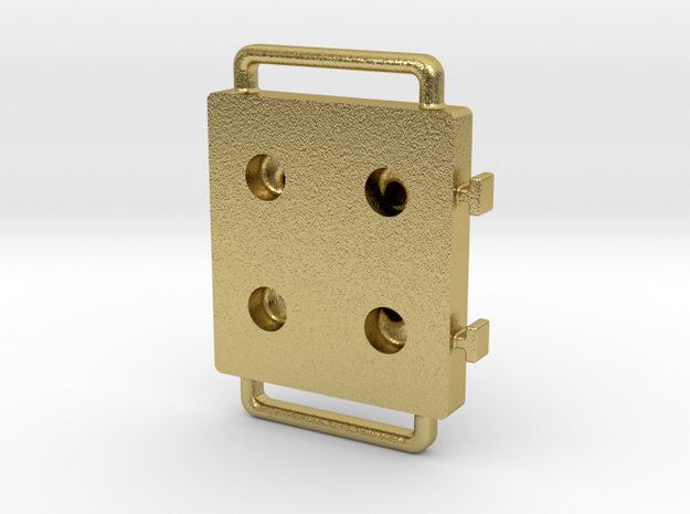 Blister Device End Cap (4 Chamber Version) in Natural Brass