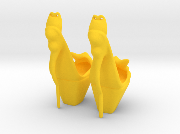 Bony Shoes in Yellow Processed Versatile Plastic: Small