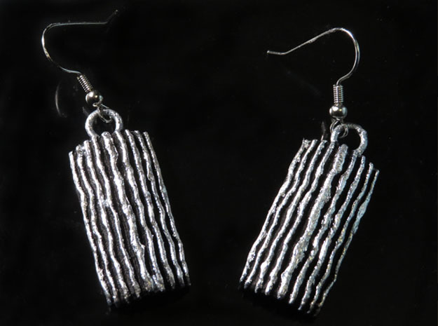 Groovy Bend earrings in Antique Silver