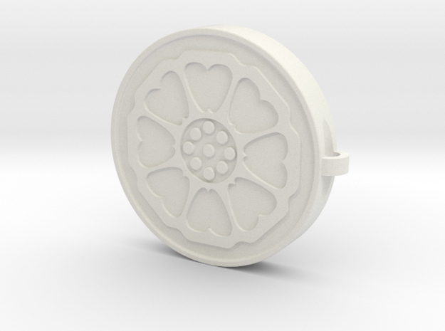 Lotus Tile With Keychain Model in White Natural Versatile Plastic