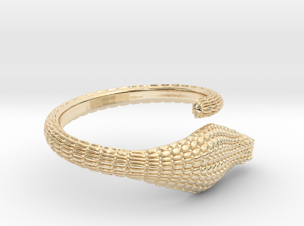cobra ring size US 10.75 (20.4mm) in 14k Gold Plated Brass