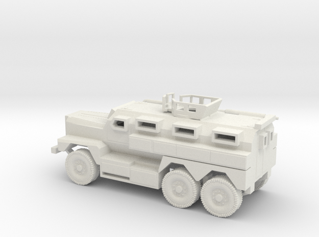 1/35 Scale MRAP Cougar 6x6 With Turret in White Natural Versatile Plastic