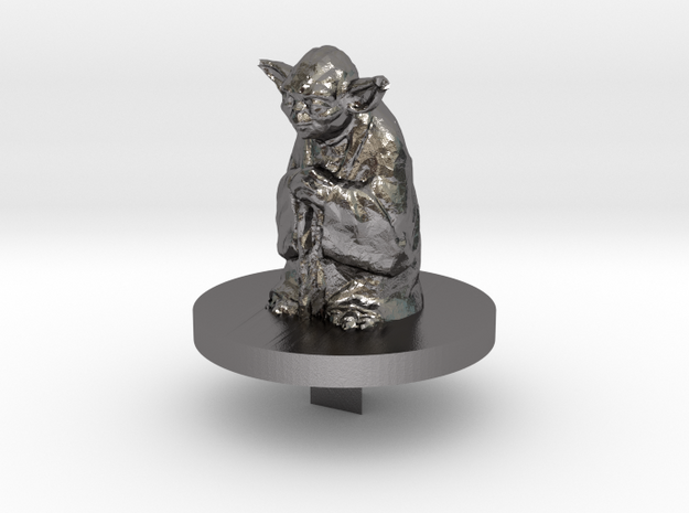 Yoda Trivial Pursuit Piece in Polished Nickel Steel