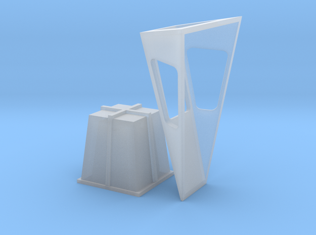 1/96 scale Helo Landing Window - Nansen specific in Smooth Fine Detail Plastic