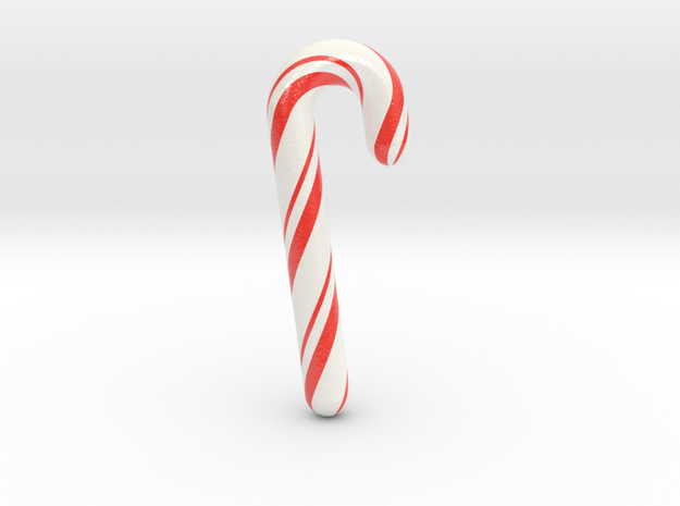 Candy cane - Tiny in Glossy Full Color Sandstone