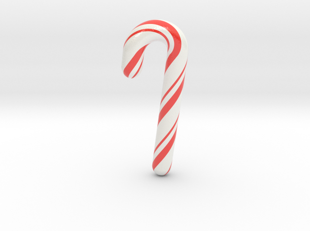 Candy cane - Medium in Glossy Full Color Sandstone
