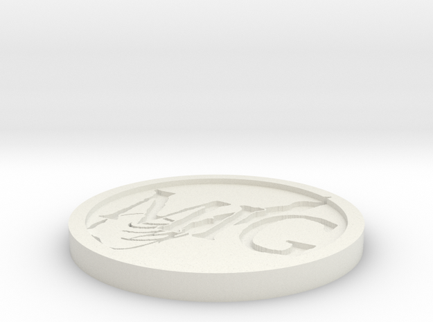 1x Musky Ink Gaming "Squid" Objective Marker Token in White Natural Versatile Plastic