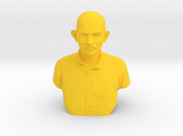 Young Gandhi in Yellow Processed Versatile Plastic: Medium