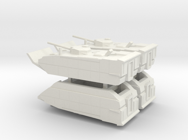 6mm (1:285) Expeditionary Fighting Vehicle in White Natural Versatile Plastic