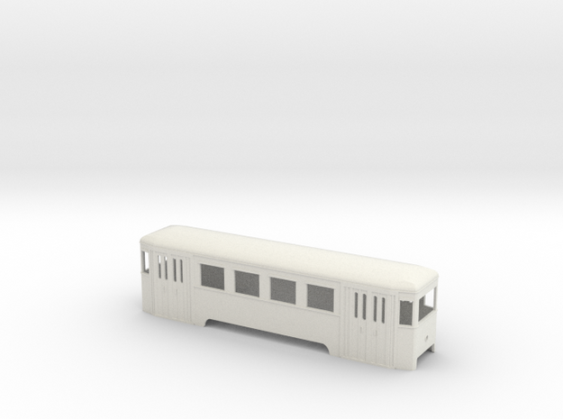 n2 Wiener Stadtbahn Beiwagen mit Lichtöffnung in White Natural Versatile Plastic