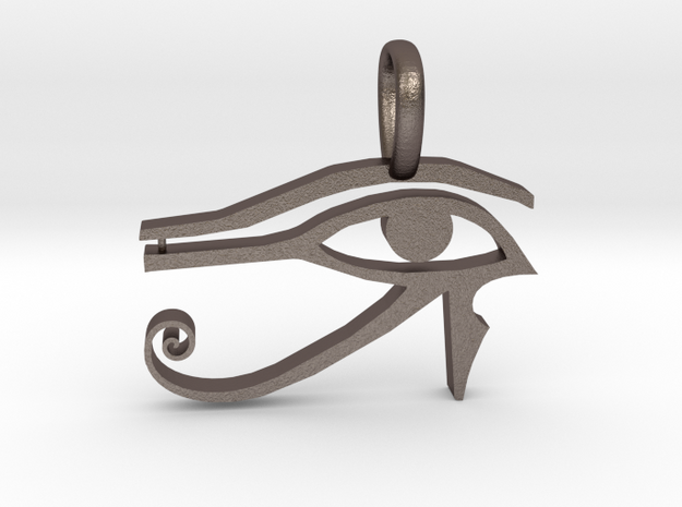Eye Of Horus in Polished Bronzed-Silver Steel