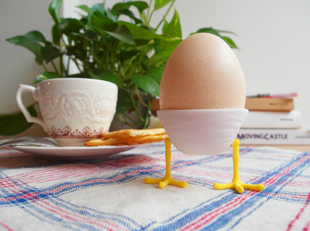 Little Feet - Eggcup (Body) in White Natural Versatile Plastic