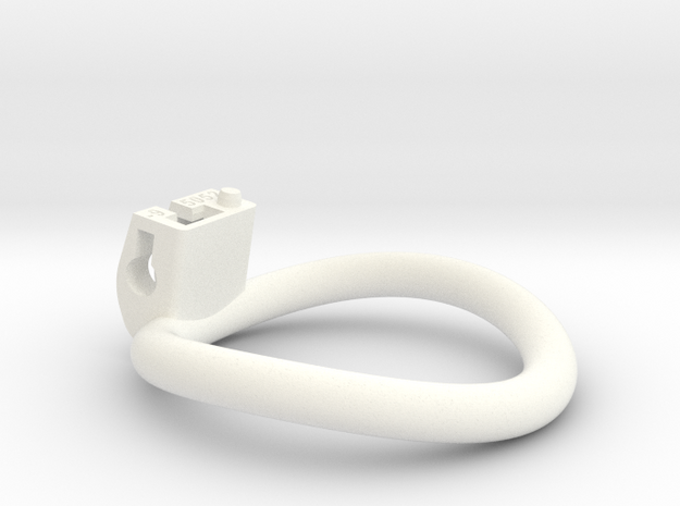 Cherry Keeper Ring - 50x52mm Tall Oval -9° (~51mm) in White Processed Versatile Plastic