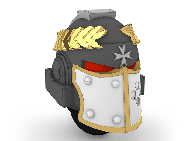 Space Templar Champion Type Helmets in Tan Fine Detail Plastic