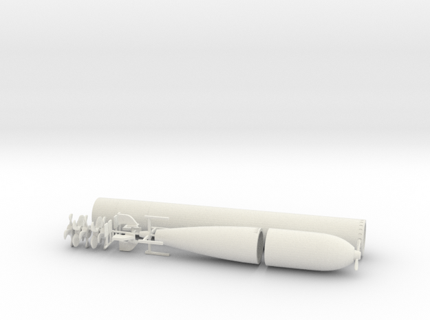 1/32 DKM G7 torpedo (21 in) KIT in White Natural Versatile Plastic