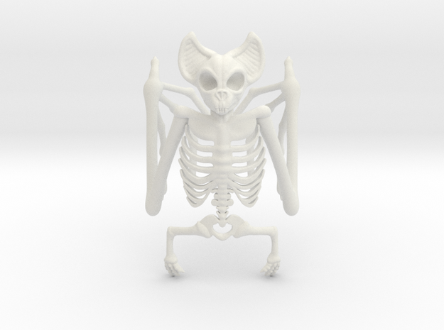 Bat Skeleton Napkin Ring in White Natural Versatile Plastic