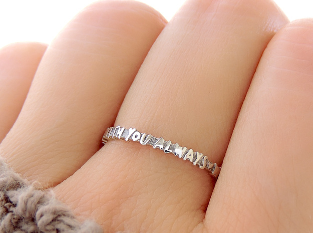 With You Always Ring (Multiple Sizes) in Polished Silver: 6 / 51.5