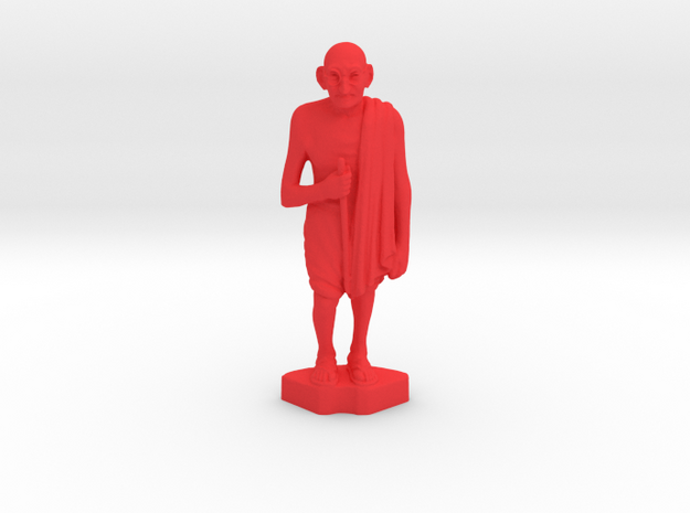 Ivory Gandhi v4 in Red Processed Versatile Plastic: Medium