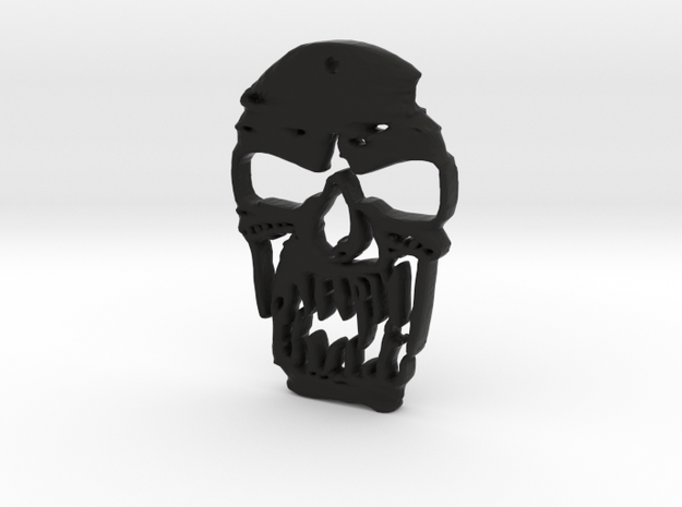 Outlaw Skull Keyring in Black Natural Versatile Plastic