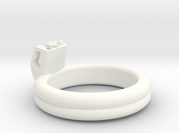 Cherry Keeper Ring - 53x52mm Dbl Flat -1°(~52.5mm) in White Processed Versatile Plastic