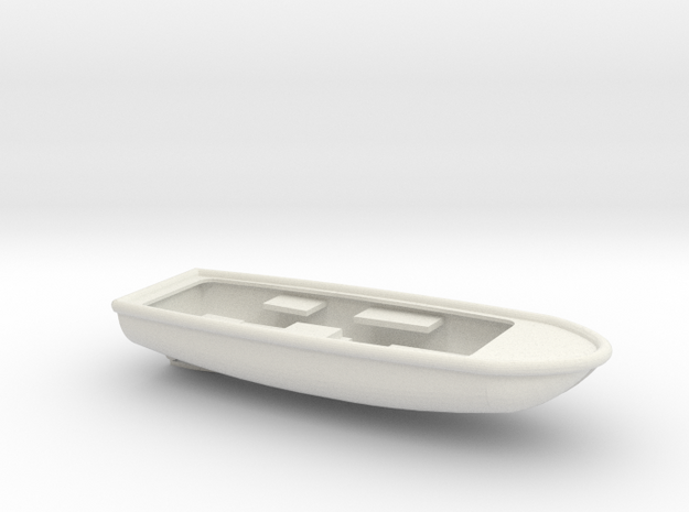 1/96 Scale 35 ft Plane Rearming Boat in White Natural Versatile Plastic
