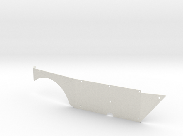Right Side Panel (Type S) for Micro Shark in White Natural Versatile Plastic