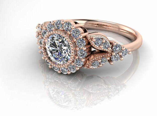 Grace vintage engagement ring NO STONES SUPPLIED in 14k Rose Gold
