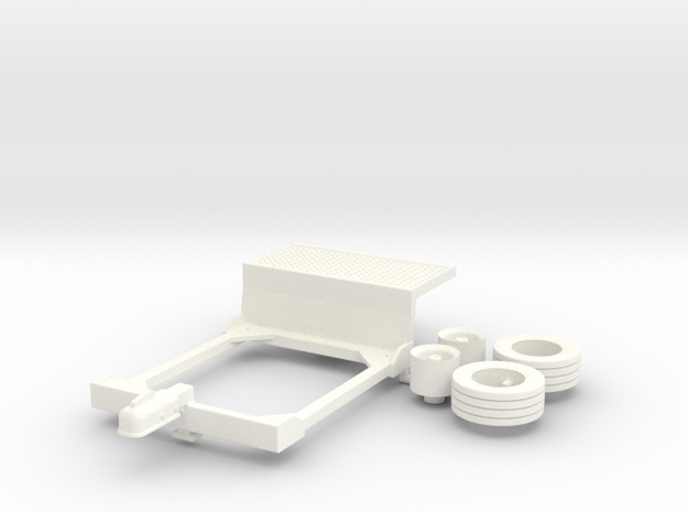 1:32 Ernteanhänger für Kleintraktor in White Processed Versatile Plastic
