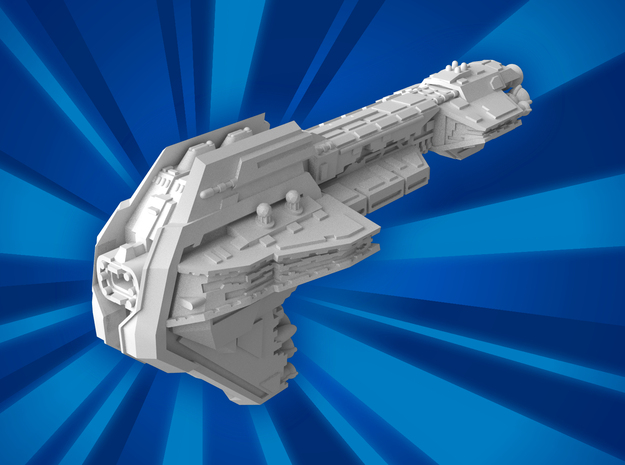 (MMch) Starhawk Battleship in White Natural Versatile Plastic