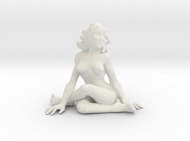 Yoga lady 2" tall in White Natural Versatile Plastic