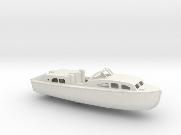 1/96 Scale 40 ft Rescue Boat Mk 1 USN in White Natural Versatile Plastic