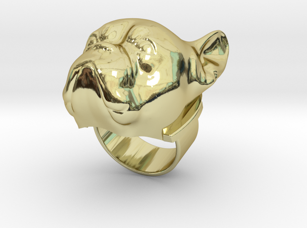 French Bully ring in 18k Gold Plated Brass