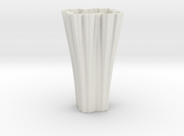 Vase 444 in White Natural Versatile Plastic