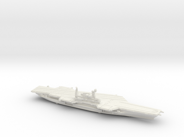 USS Midway (1992) w/Hanger, 1/1250 in White Natural Versatile Plastic