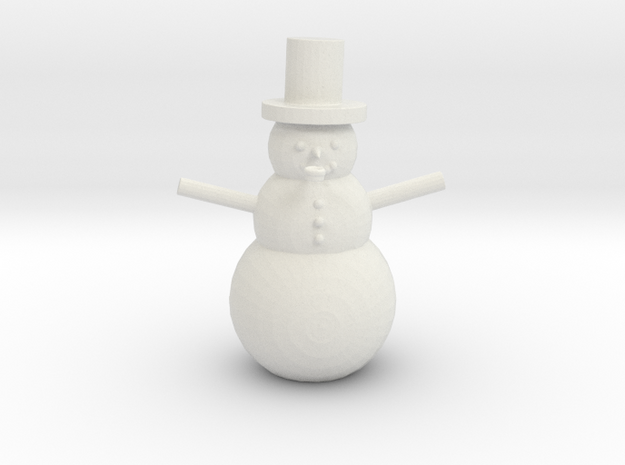 snowman in White Natural Versatile Plastic