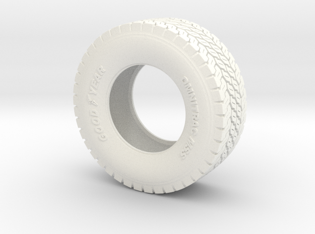tire-L-01-2019 for Truck front axle 1/24 in White Processed Versatile Plastic