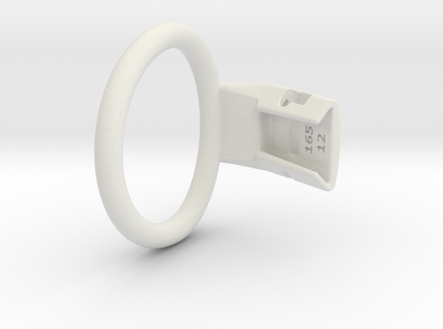 Q4e single ring L 52.5mm in White Premium Versatile Plastic