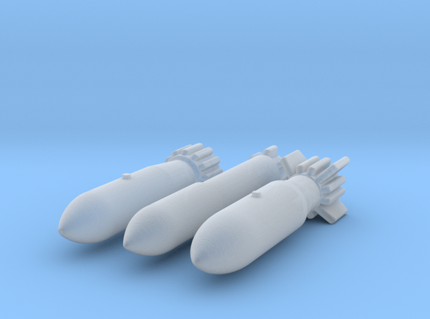 (1:144) 3 types of RS bombs in Tan Fine Detail Plastic