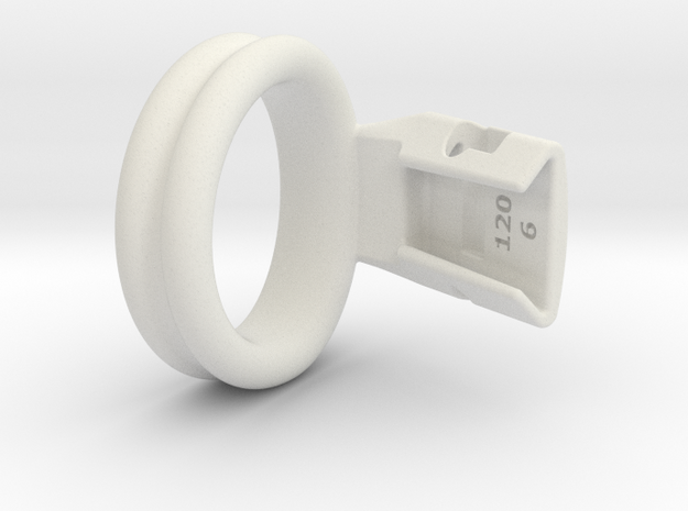 Q4e double ring 38.2mm in White Premium Versatile Plastic: Small