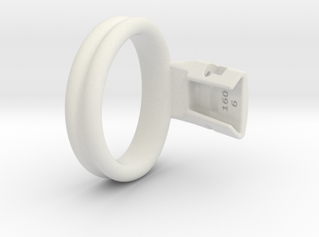 Q4e double ring 50.9mm in White Premium Versatile Plastic: Small