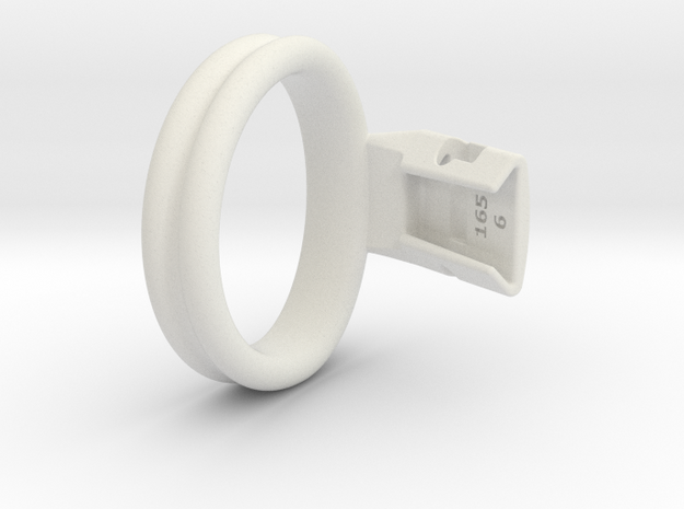 Q4e double ring 52.5mm in White Premium Versatile Plastic: Small