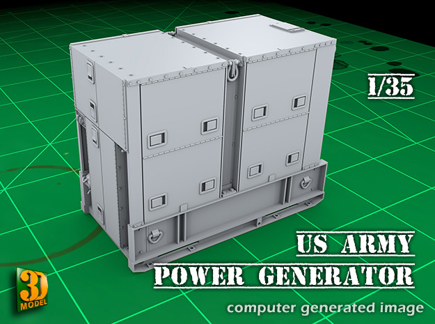 US Army Power Generator in Tan Fine Detail Plastic
