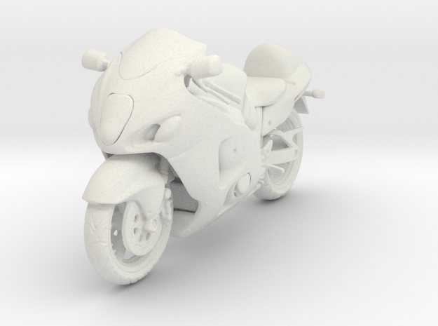 1/32 Suzuki Sports Motorcycle in White Natural Versatile Plastic
