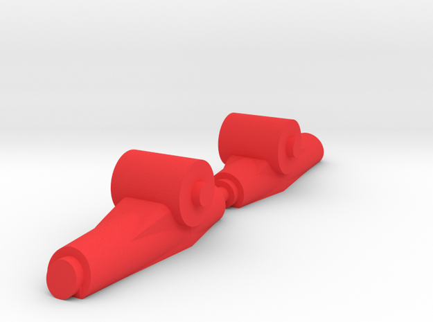 Finback Feet in Red Processed Versatile Plastic