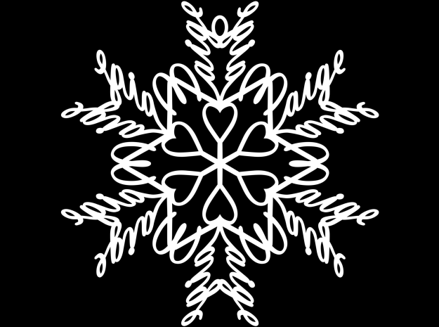 Paige snowflake ornament in White Natural Versatile Plastic