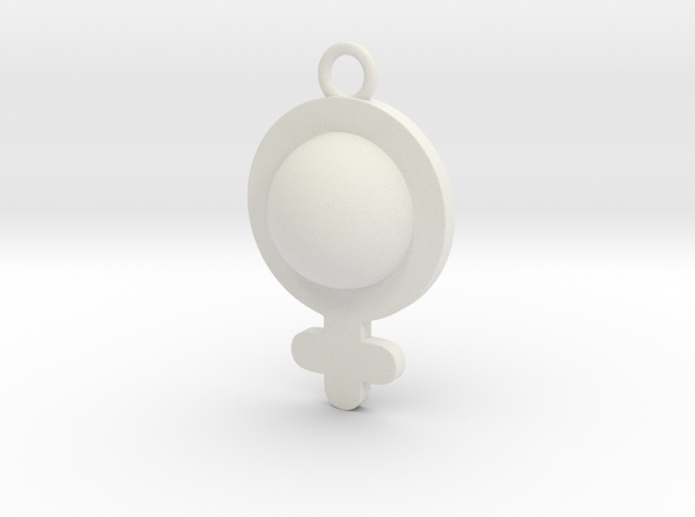 Cosplay Charm - Venus/Female Symbol (style 1) in White Natural Versatile Plastic
