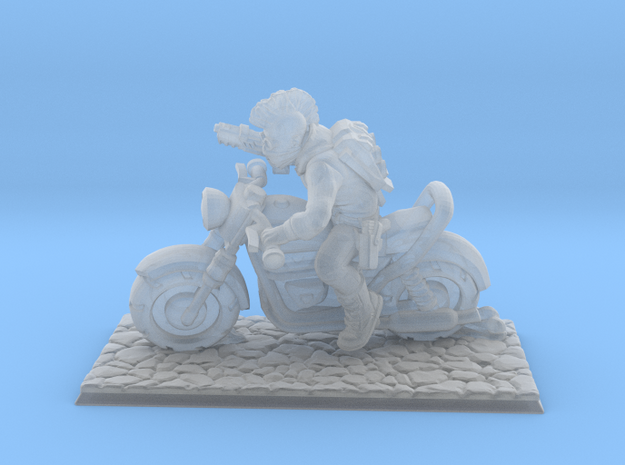 1/144 Nameless Hero Motorcycle Rider in Tan Fine Detail Plastic