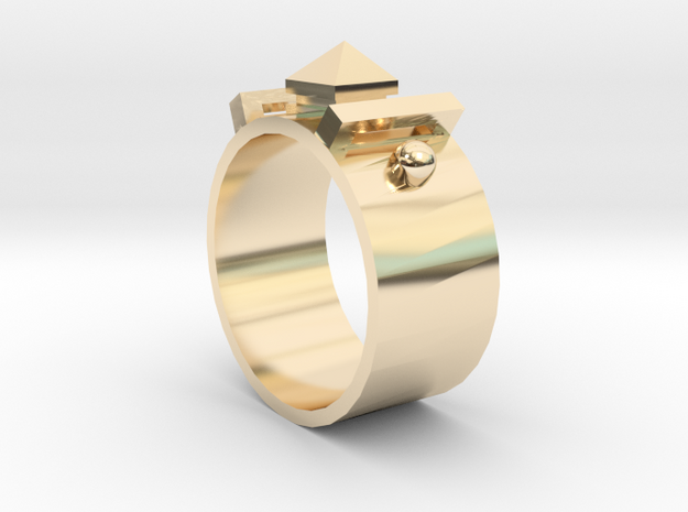 Edwardian Guard Ring - Sz. 5 in 14K Yellow Gold